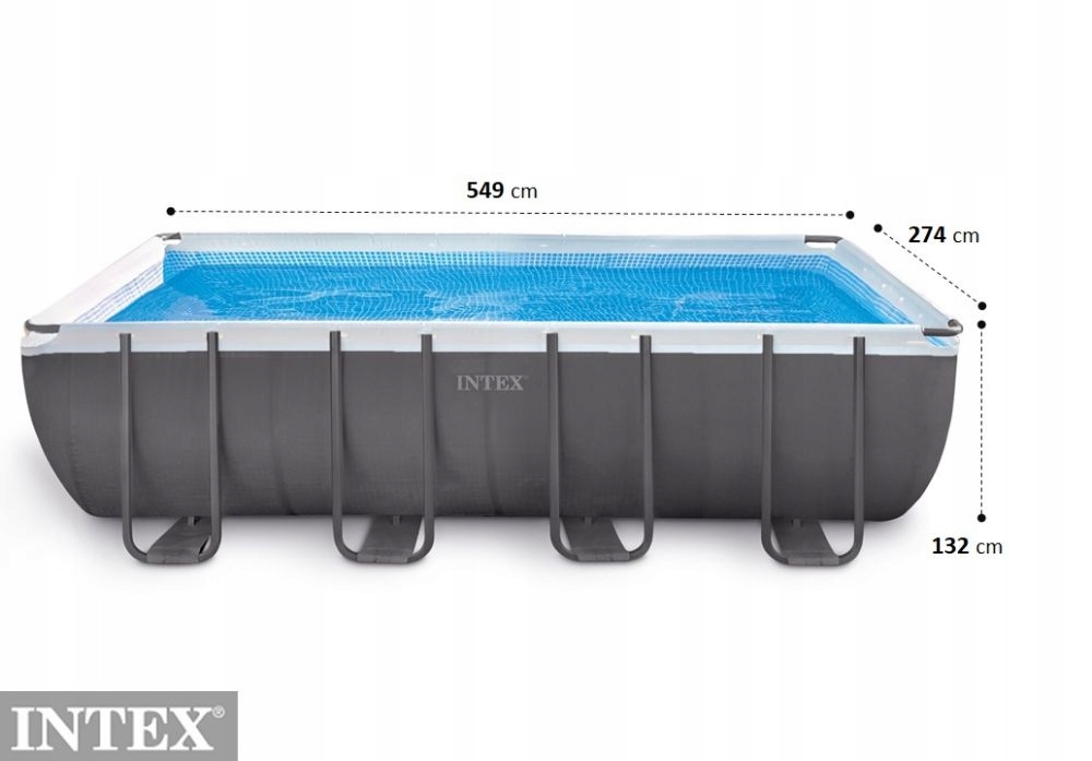 Каркасный бассейн Intex 26356, Ultra XTR Frame 549х274х132см, 17203л, песочный фильтр-насос, лестница, тент, подстилка фото 5