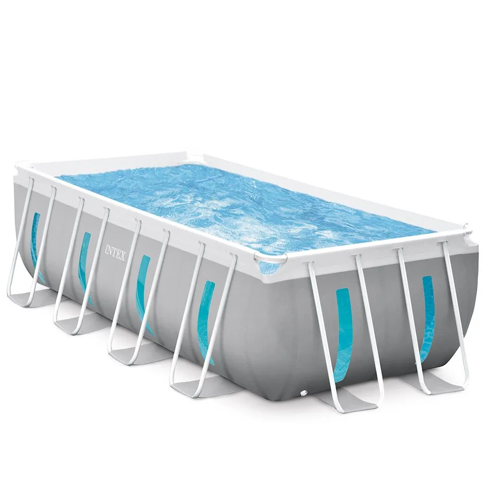 Каркасный бассейн Intex 26770, Clearview 400х200х122см, 8418л, фильтр-насос, лестница, тент, подстилка