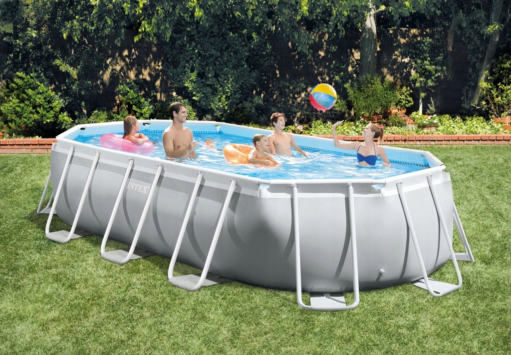 Каркасный бассейн Intex 26798, Prism Frame 610х305x122см "Oval" 18202л, фильтр-насос, лестница, тент, подстилка фото 6