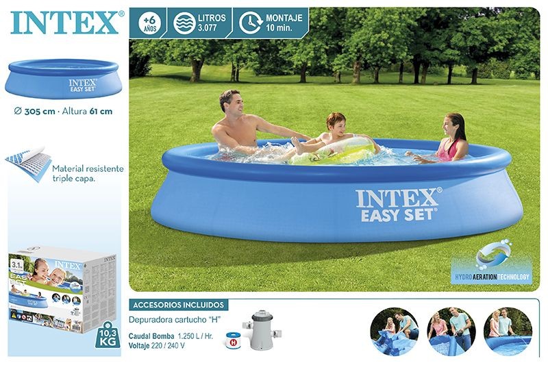 Бассейн Easy Set 305х61см, 3077л, фил.-насос 1250л/ч, Intex, 28118 фото 5