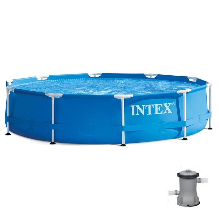 Каркасный бассейн Intex 28202, Metal Frame 305х76см, 4485л, фильтр-насос