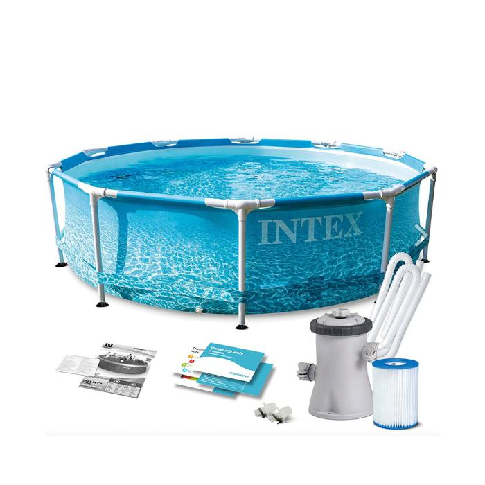 Каркасный бассейн Intex 28208, Metal Frame 305х76см "Beachside" 4485л, фильтр-насос фото 2