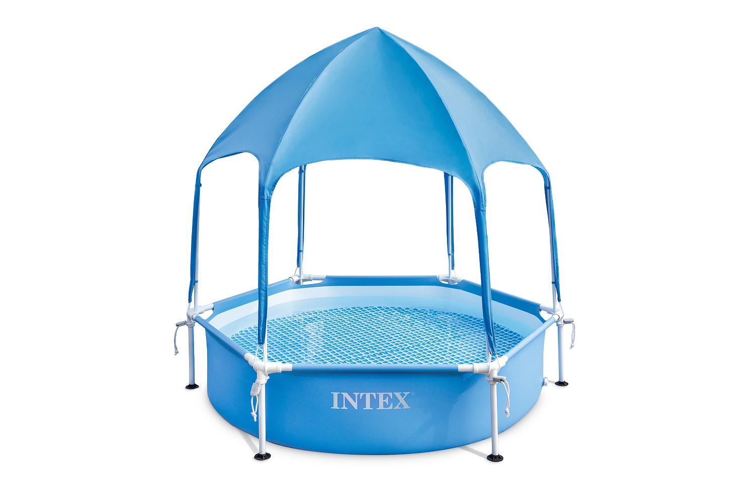 Каркасный бассейн Intex 28209, Canopy Metal Frame 183х38см с навесом, 700л фото 2