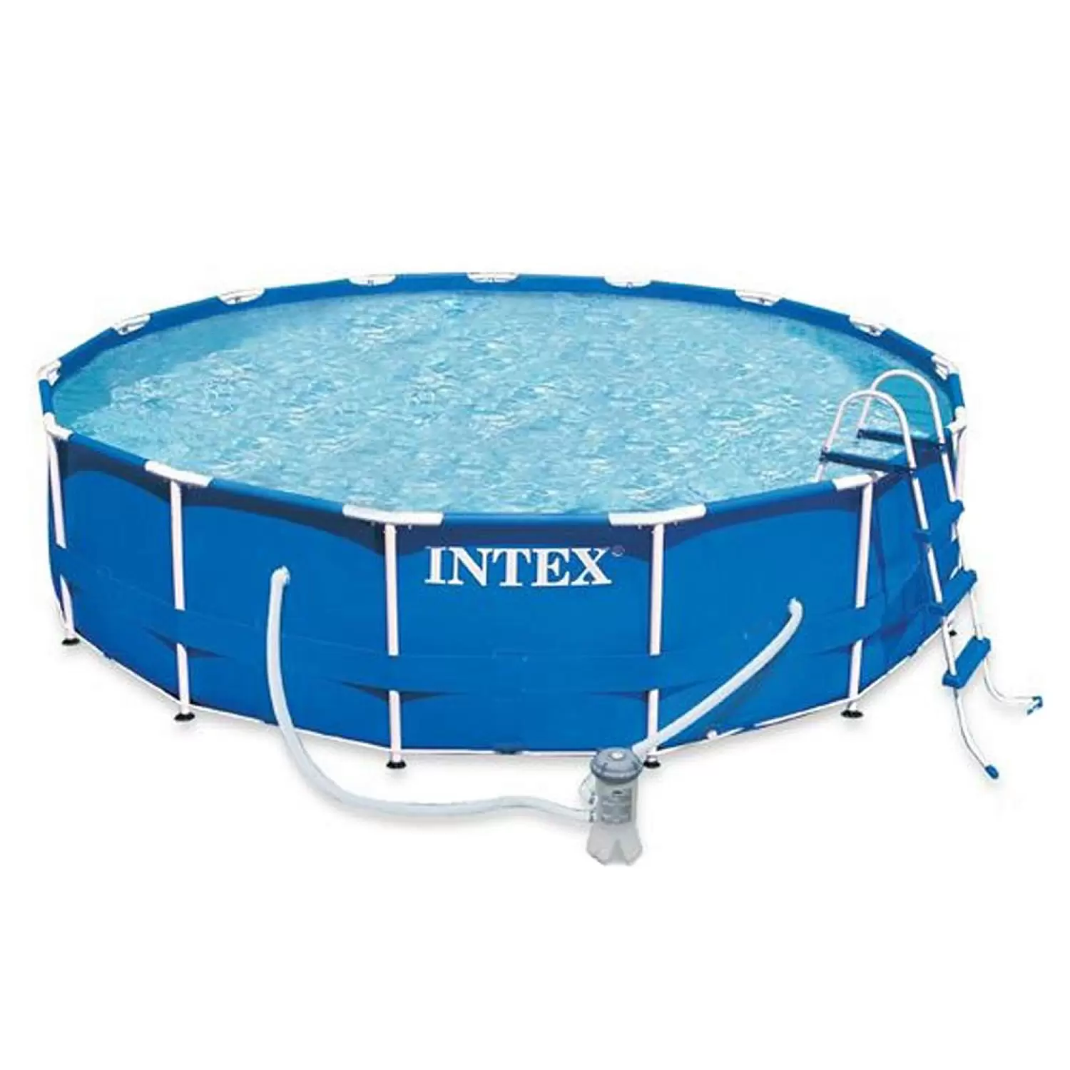 Каркасный бассейн Intex 28236, Metal Frame 457х122см, 16805л, фильтр-насос, лестница, тент, подстилка фото 2