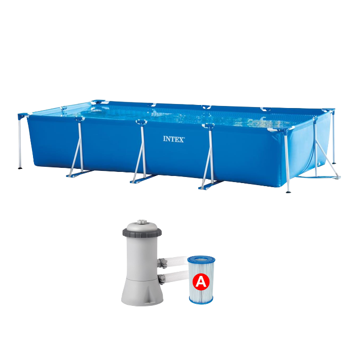 Каркасный прямоугольный бассейн Intex 28274, 450х220х84см, 7127л, фильтр-насос фото 2