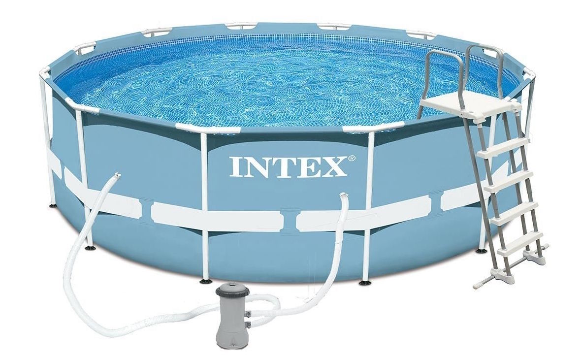 Каркасный бассейн Intex 28718, Prism Frame 366х98см, фильтр-насос, лестница, 9400л, 41кг фото 3