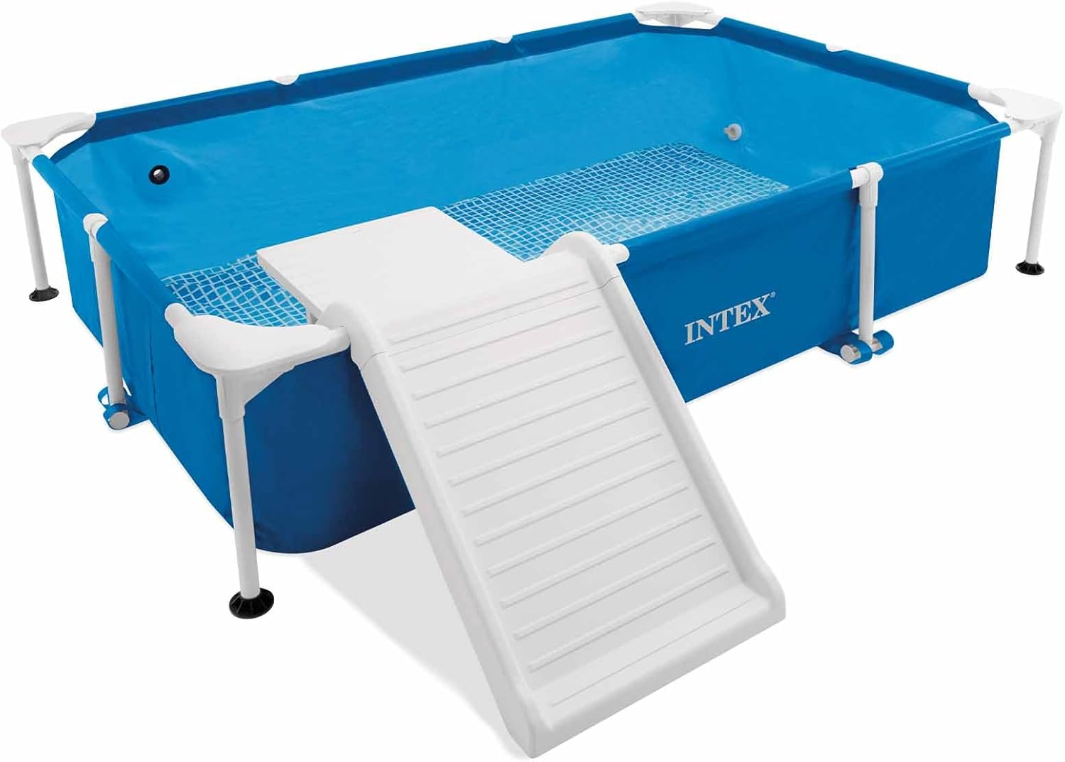 Каркасный бассейн Intex 48404, 229х152х46см для животных, фильтр-насос, скиммер, тент, лестница