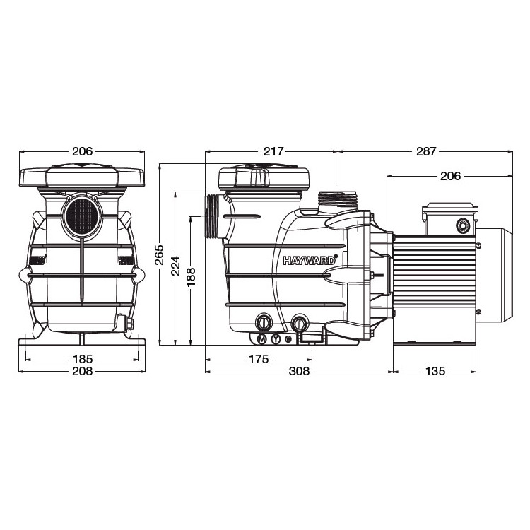 Насос Hayward Powerline 81006 (1,0 НР) фото 2