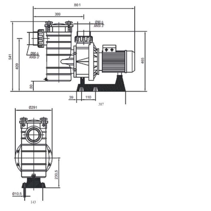 Насос Hayward HCP38453E (380V, 4,5HP) фото 3