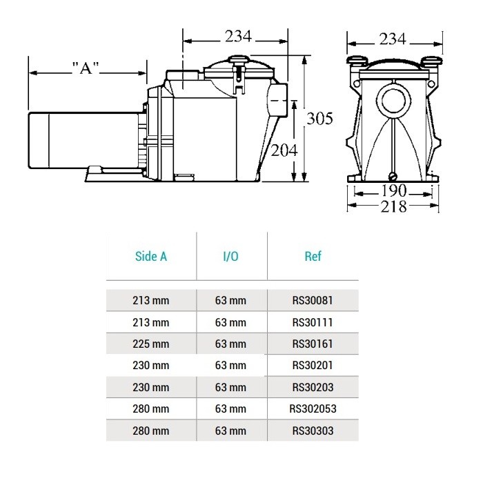 Насос Hayward RS II RS30303 (380V, 3HP) фото 3