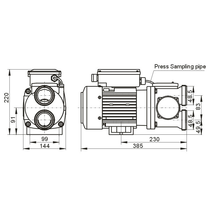 Насос AquaViva LX XDA150M 18 м3/ч (1.5HP, 220В) фото 3