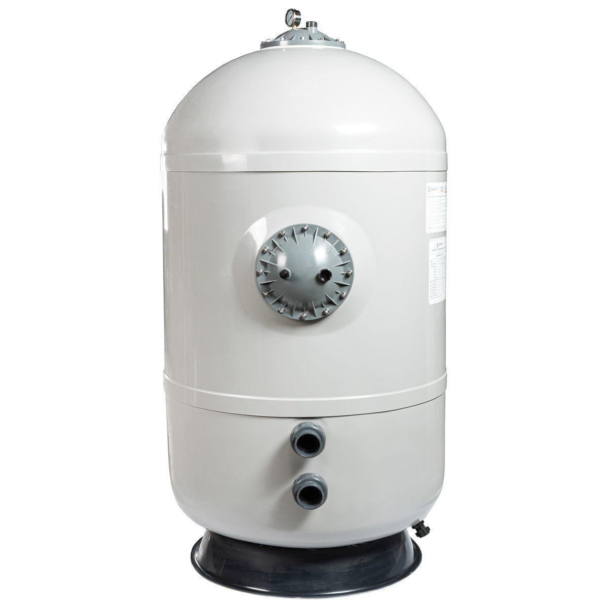 Фильтр AquaViva HS900 (32m3/h, 900mm, 1144kg, 2,5 бар, 1.2м засыпка) бок, 2"
