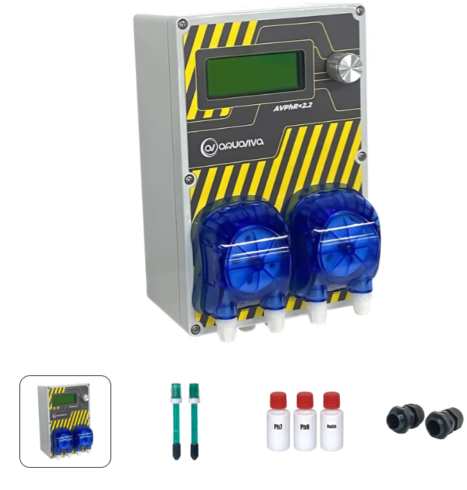 Система перистальтических дозирующих насосов AquaViva PH+RX 6 л/ч + набор PH+RX фото 2