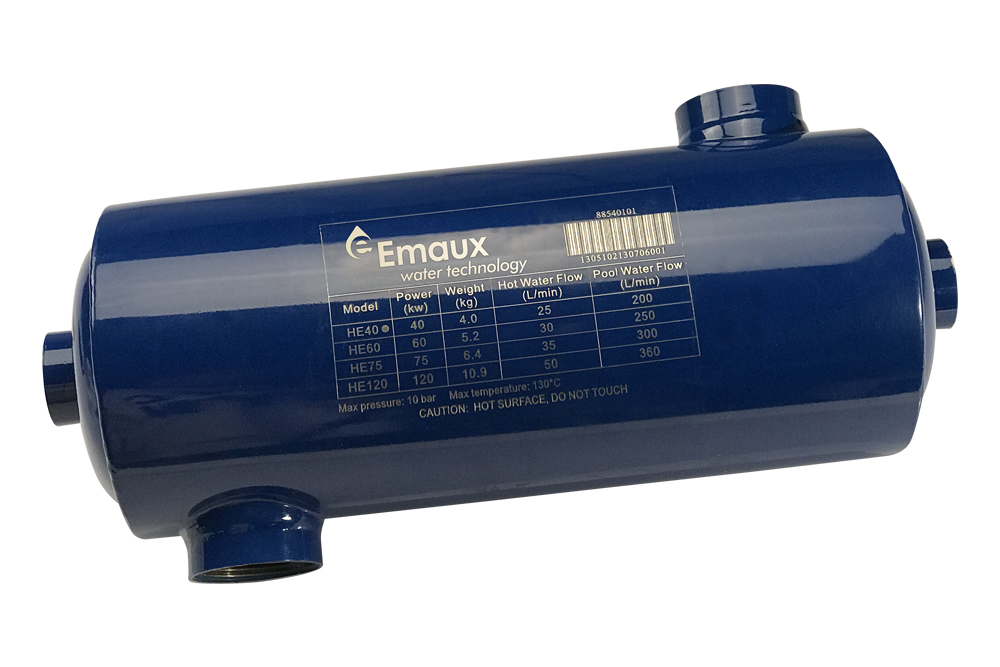 Теплообменник ( 75 kw) (вертик.) HE75 Emaux 88540103/9170103 фото 2